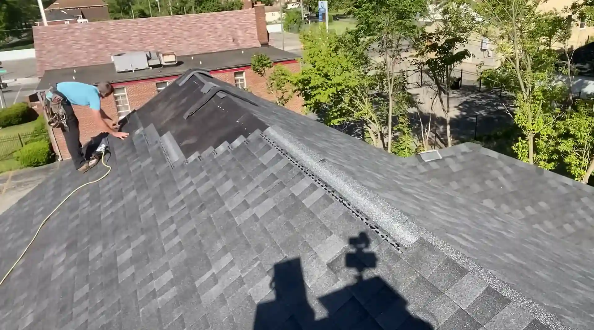 After: Stunning new asphalt shingle roof completed by the premier Bismarck Roofing Company.